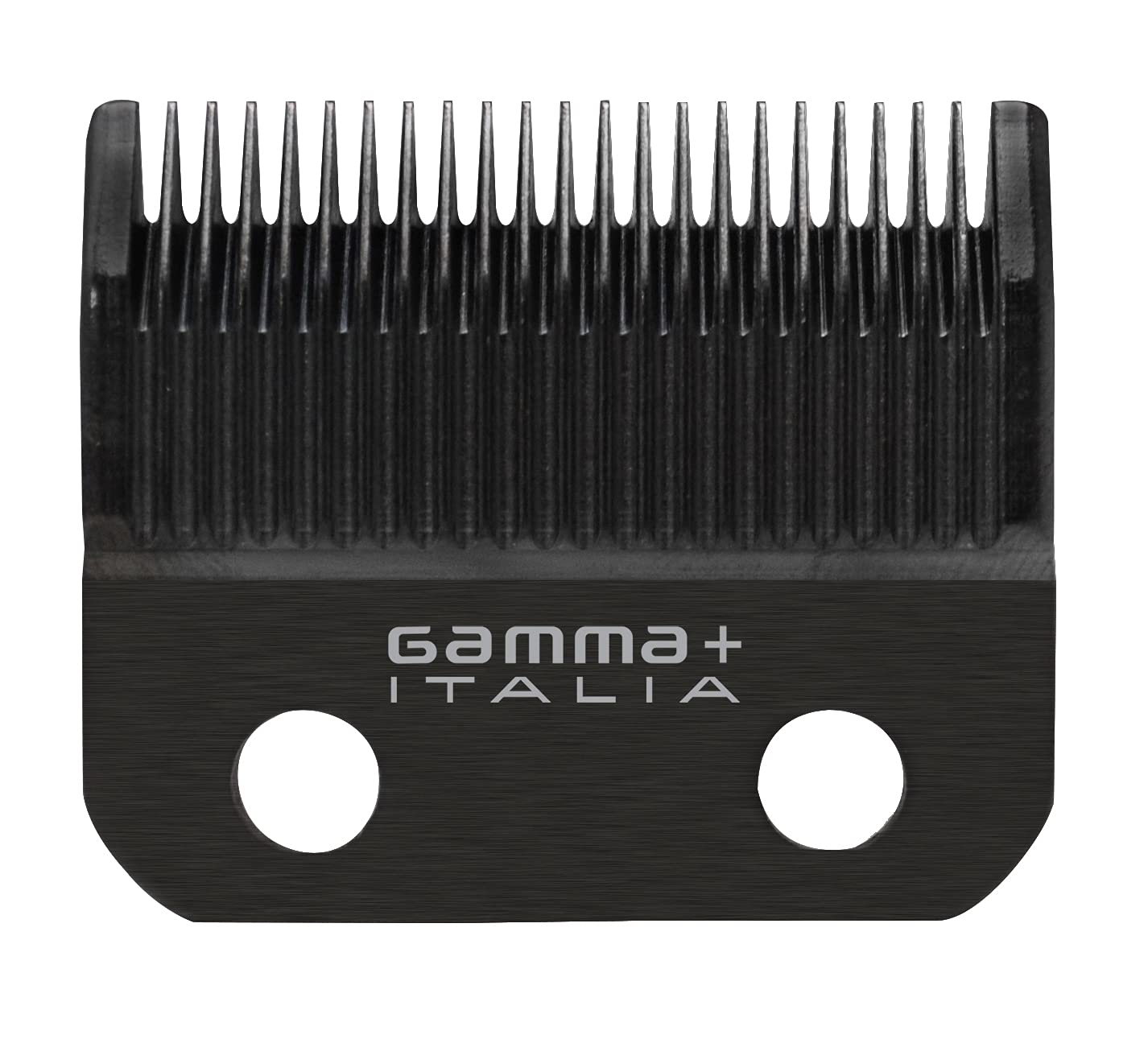 Dark Slate Gray GAMMA+ Replacement Fixed Black Diamond Carbon DLC Taper Hair Clipper Blade with Moving Gold Titanium Deep Tooth Cutter Set