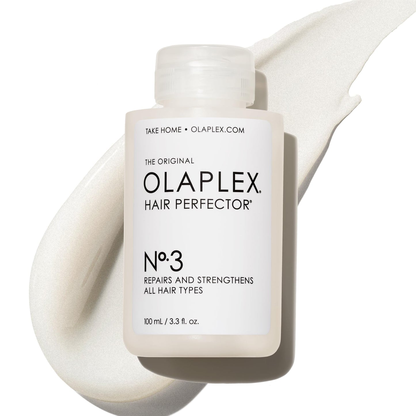 White Smoke Olaplex No. 3 Bond Building Hair Perfector: Concentrated Pre-Shampoo Treatment | Repairs Damage & Strengthens Hair | Rebuilds 3 Hair Bonds | For Coily, Curly, Straight, and Wavy, 100 mL / 3.3 Fl Oz