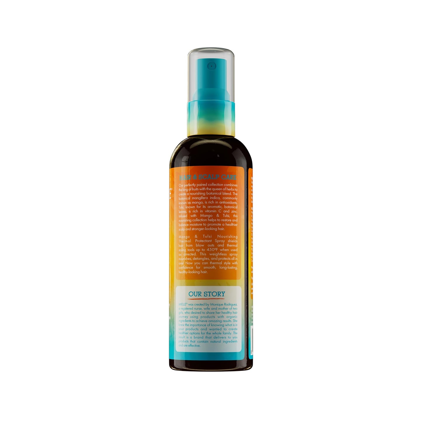 White Smoke Mielle Organics Nourishing Thermal Heat Protectant Spray - Heat Protection Spray for Hair to Detangle, Nourish & Protect - Shields Hair from Blow Outs & Styling Tools (6 Fl Oz)