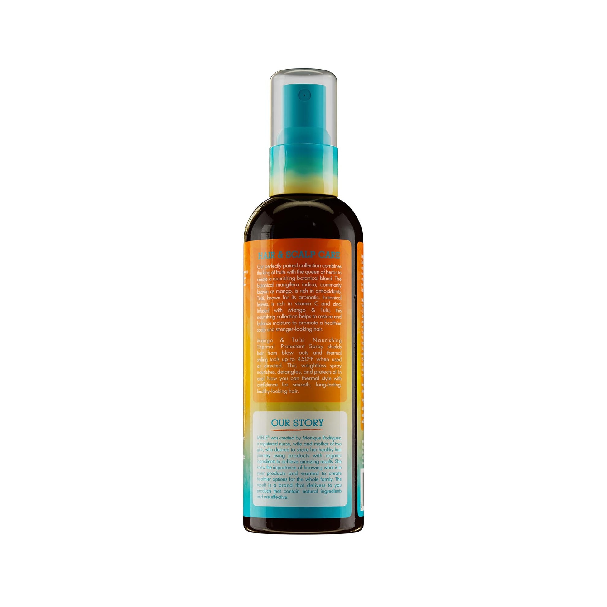 White Smoke Mielle Organics Nourishing Thermal Heat Protectant Spray - Heat Protection Spray for Hair to Detangle, Nourish & Protect - Shields Hair from Blow Outs & Styling Tools (6 Fl Oz)