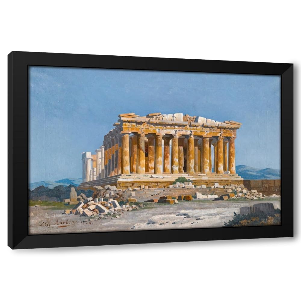 Dark Gray ArtDirect The Acropolis (1924) Custom Framed Art Print Giclee Print or Canvas Options with Various Sizes and Customization by Stephanos Lanza