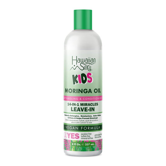 White Smoke Hawaiian Silky Kids Moringa Oil & Shea Butter 14 in 1 Miracles Leave In