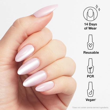 White Smoke Bundle of OPI xPress/ON Press On Nails, With Nail Glue, Long Baby Pink Velvet Almond Shape Nails, Editor in Chic + OPI Nail Envy, Nail Strengthening Treatment, Vegan Formula, 0.5 fl oz