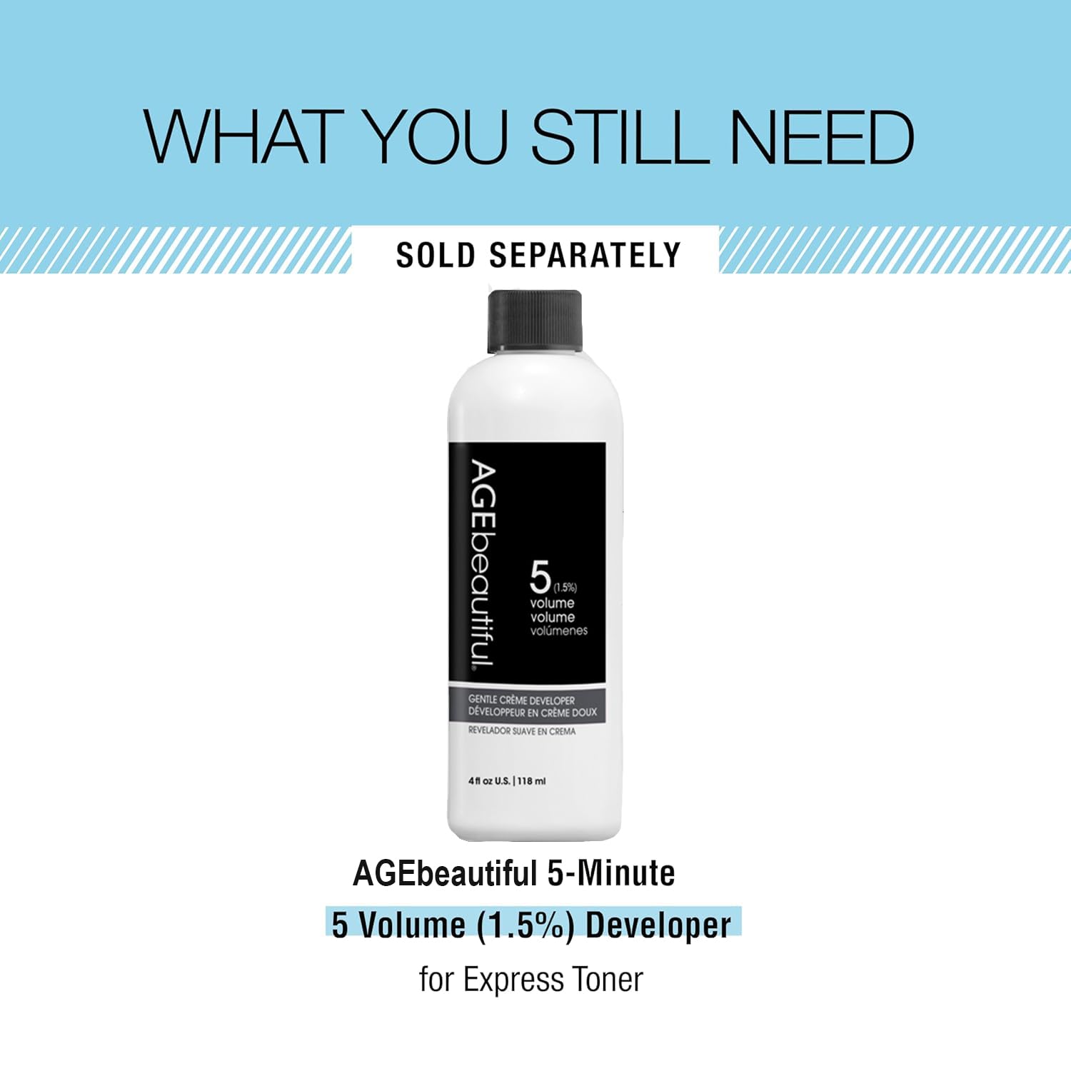 White Smoke AGE beautiful Pure Silver Demi Liqui-Creme 5-Minute Toner | Blend & Enhance Gray Hair with Soft Gray Tones | Neutralize Yellow Tones | Professional Salon Color