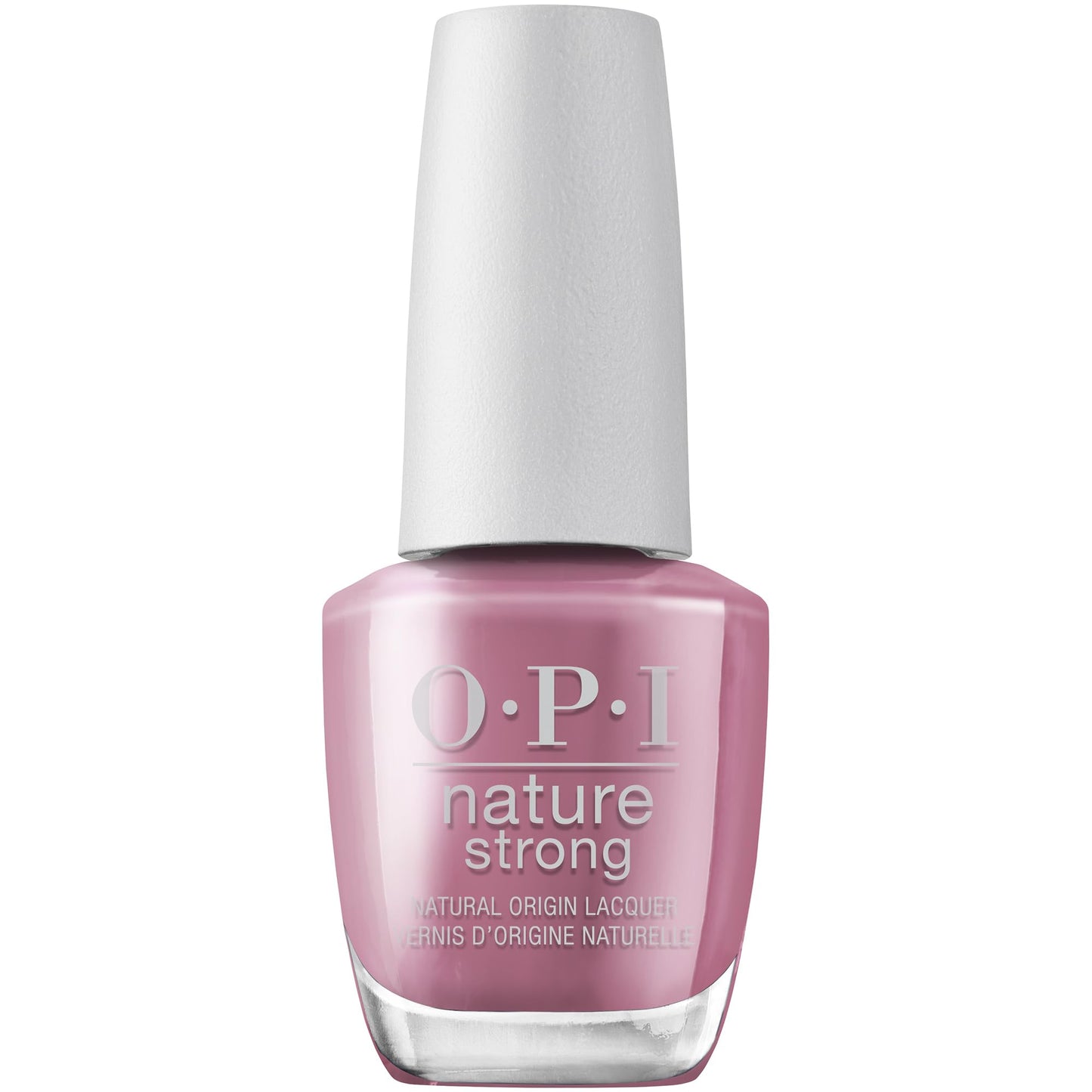 White Smoke OPI Nature Strong Simply Radishing | Opaque Dark Pink Crème Natural Origin Nail Polish | Plant Based, Vegan, Cruelty Free