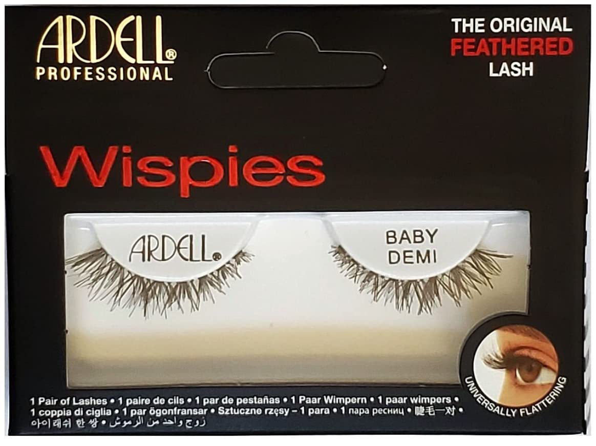 Black (Pack of 4 Pairs) Ardell Baby Demi Wispies, Black
