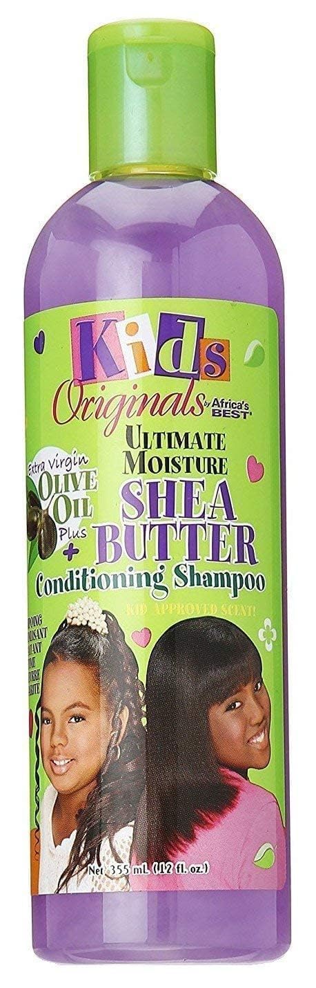 White Smoke Originals by Africa's Best Kids Ultimate Moisture Shea Butter Shampoo, Healthy Boost of Moisturizers That Soften, Condition and Detangle Hair, Removes Build up, 12oz