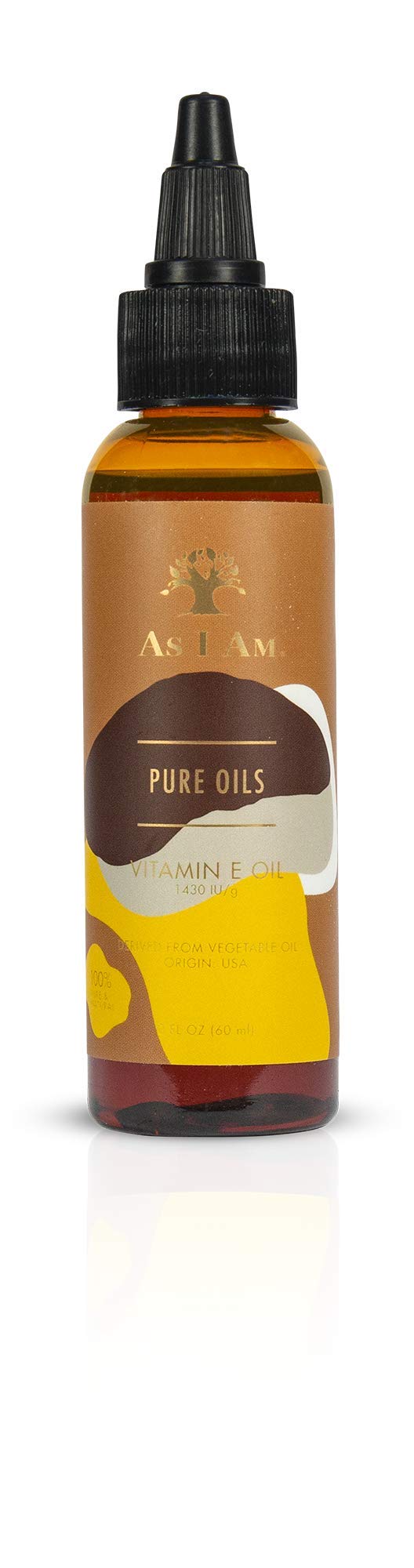 White Smoke As I Am Pure Oils Vitamin E Oil - 2 Ounce - 100% Pure D-Alpha Tocopherol - Super Anti-Oxidant - Fights Free Radicals - Prevents UV Damage - Preserves Collagen and Elastin - Fights Aging Process