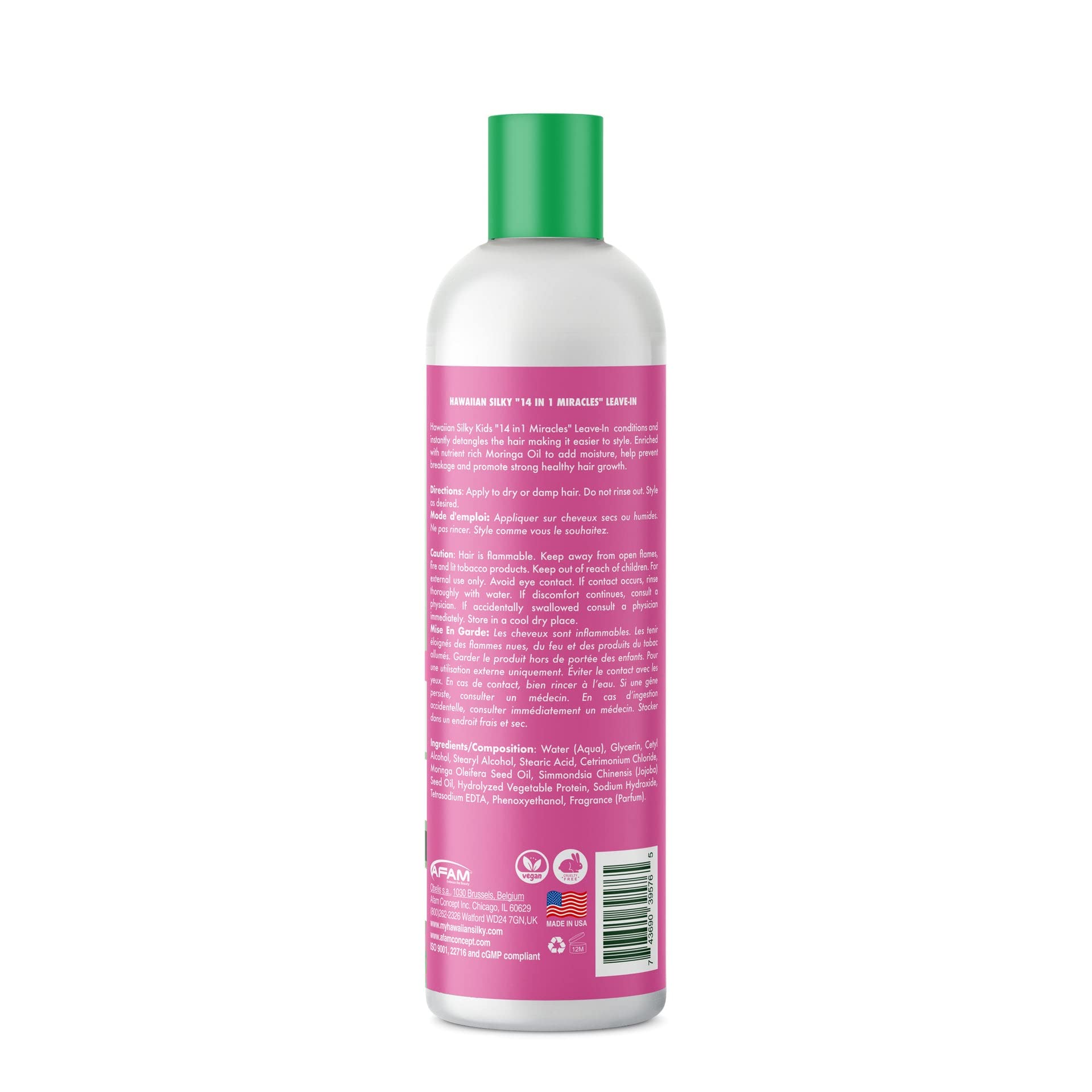 Pale Violet Red Hawaiian Silky Kids Moringa Oil & Shea Butter 14 in 1 Miracles Leave In