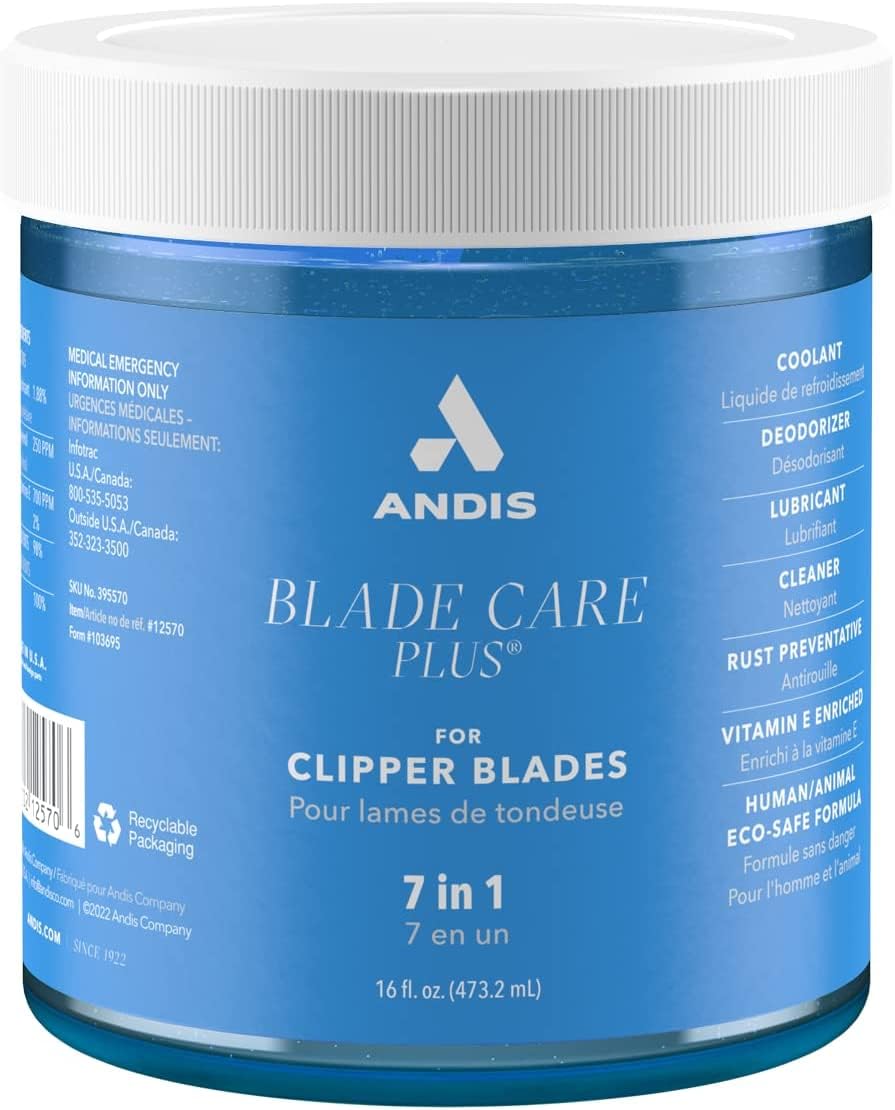 Steel Blue Andis Blade Care Plus Jar (Pack of 2)