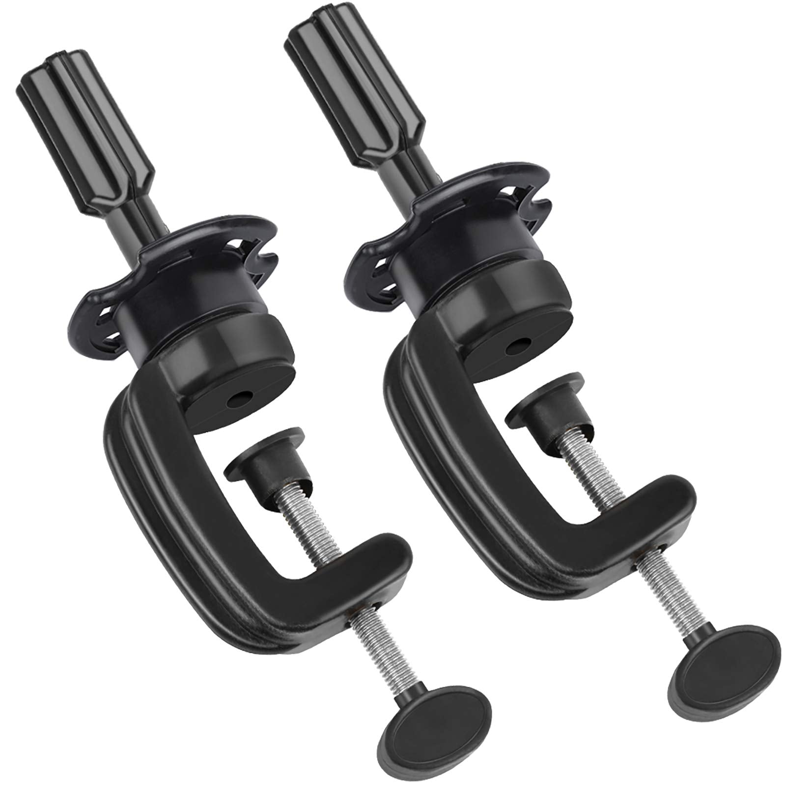 White Smoke Teenitor Wig Mannequin Head Stand, 2 Pack Cosmetology Manikin Stand Mannequin Head Holder Clamp Black Wig Stand Holder