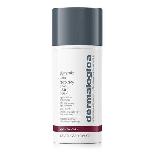 Lavender Dermalogica Dynamic Skin Recovery SPF50, Anti-Aging Face Sunscreen Moisturizer, Medium-Weight Non-Greasy Broad Spectrum, 3.4 Fl Oz