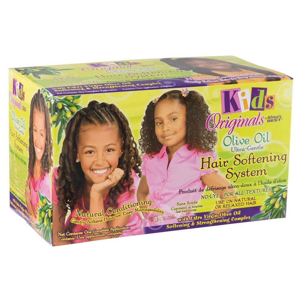 White Smoke Originals by Africa's Best Kids Olive Oil Ultra-Gentle Hair Softening System, Natural Ultra-gentle, Organic Conditioning, Strengthens and Helps Prevent Breakage