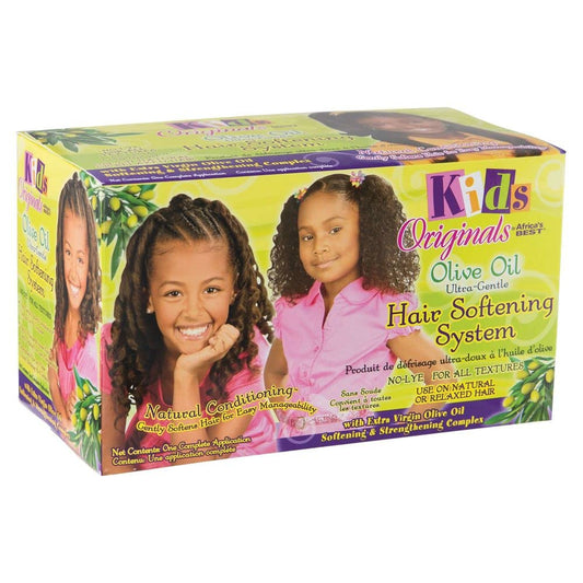 White Smoke Originals by Africa's Best Kids Olive Oil Ultra-Gentle Hair Softening System, Natural Ultra-gentle, Organic Conditioning, Strengthens and Helps Prevent Breakage