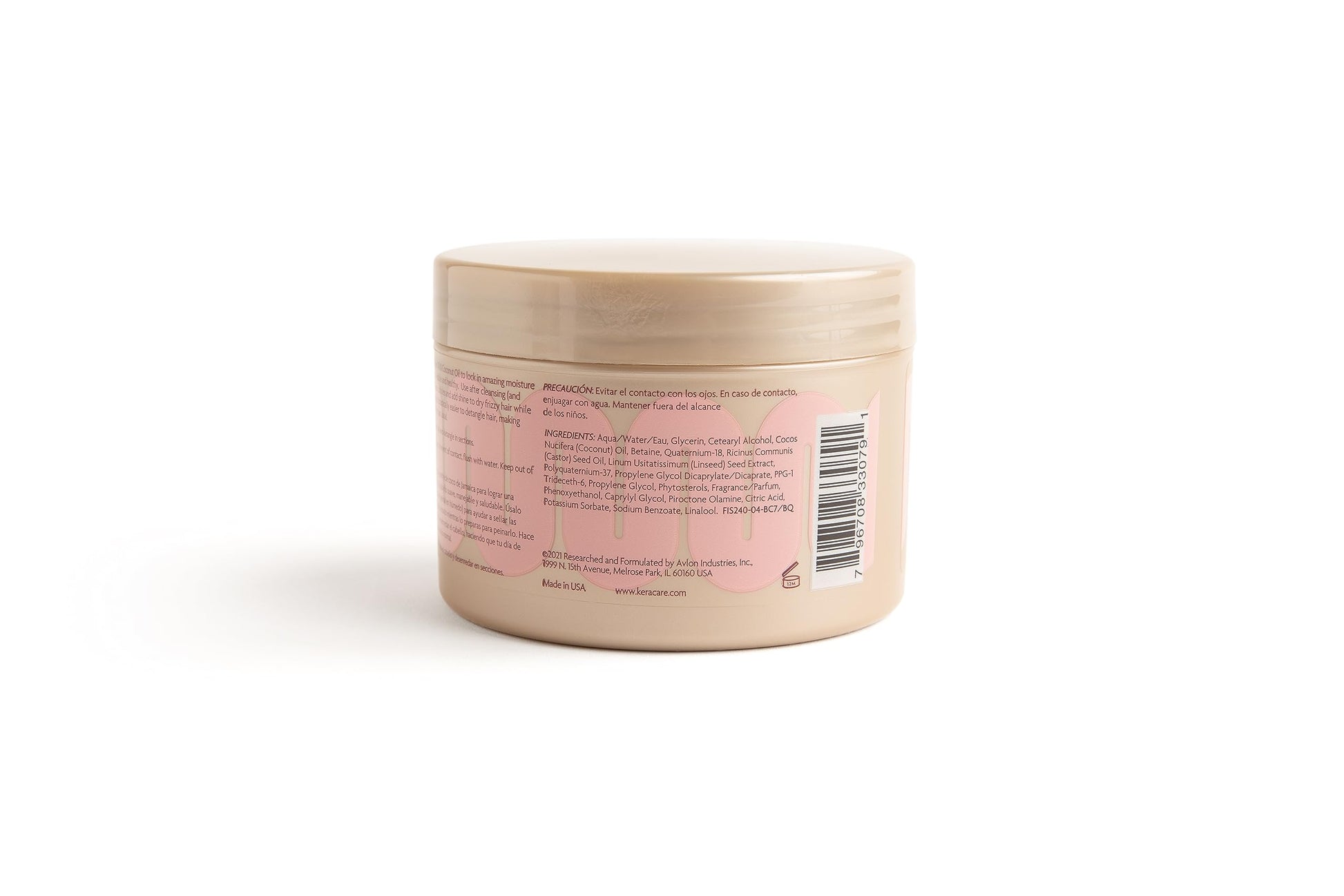White Smoke KeraCare CurlEssence Moisturizing Coconut Leave-In Conditioner With Jamaican Black Castor Oil and Coconut Oil - For Curly Hair - Silicone, Sulfate, and Paraben Free 12 oz