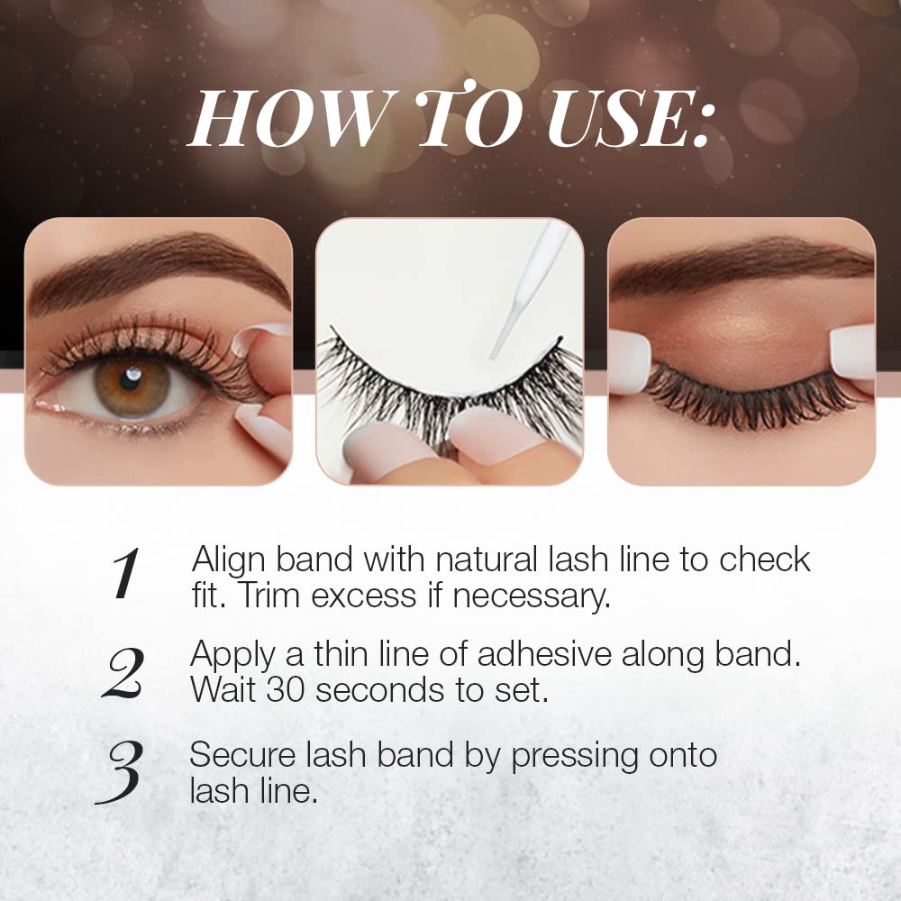 White Smoke Ardell Naked Lashes Natural 433 with Invisiband – Lightweight, Natural False Eyelashes, Soft Volume Strip, 1 Pair