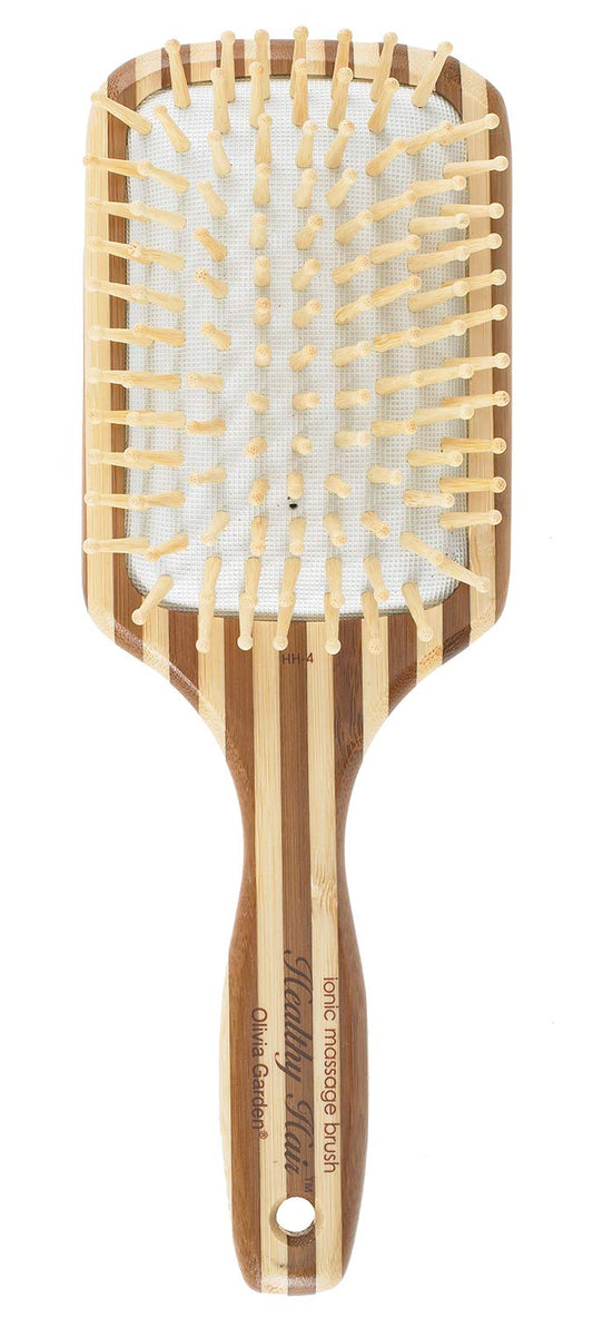 White Smoke Olivia Garden Healthy Hair Eco-Friendly Bamboo Ionic Massage Hair Brush HH-4 (Paddle Large)