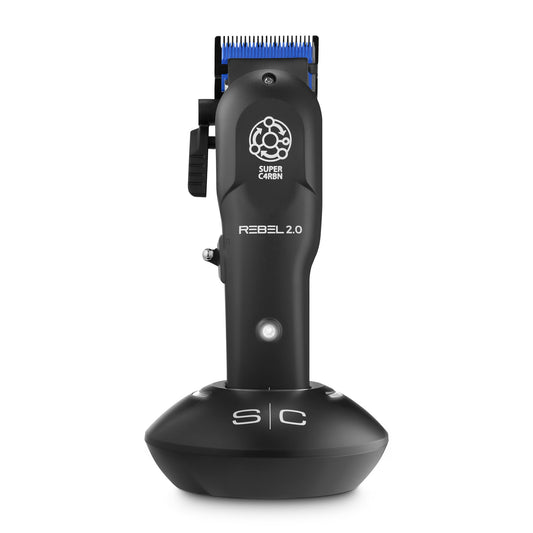 White Smoke StyleCraft Rebel 2.0 Hair Clipper, Super C4RBN Motor with DLC and Ceramic Blades USB-C Rechargeable, Cord/Cordless Haircutting