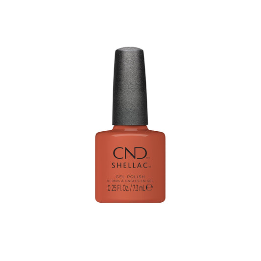 White Smoke CND Shellac Gel Nail Polish, Long-lasting Nail Paint Color with Curve-hugging Brush, 404 Terracotta dreams, 0.25 fl oz