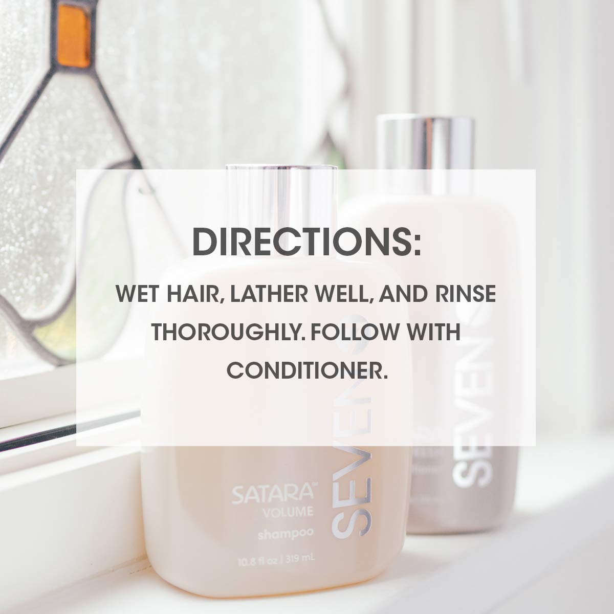 Lavender SEVEN Haircare Satara Volume Shampoo for Women & Men, Sulfate + Cruelty Free & Paraben Free with Pro Vitamin B5, Argan Oil, Hydrolyzed Quinoa Protein for Flat + Limp Hair, Made in USA, 32oz