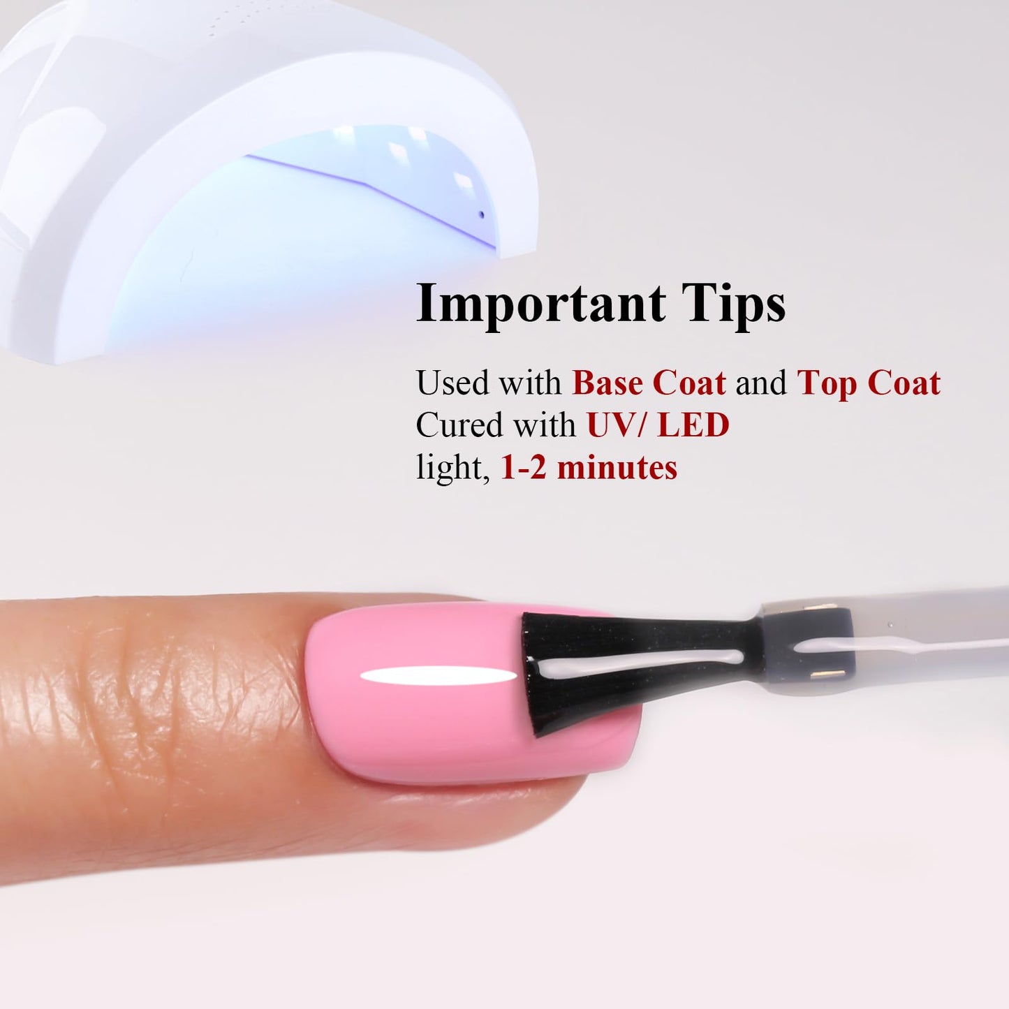 Lavender Ozzeal Gel Polish, 0.5 Fl Oz Baby Pink Gel Nail Polish Spring Summer Soak off LED UV Gel Nail Polish Art Starter Manicure Salon DIY Nail Gel Polish