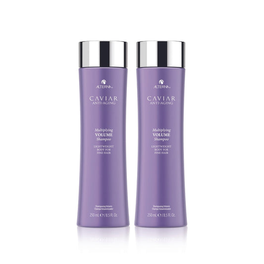 Dark Gray Alterna Haircare CAVIAR Anti-Aging Multiplying Volume Shampoo, 8.5 Fl Oz | For Fine, Limp or Thin Hair | Create Instant Volume and Thickness | Sulfate Free (2 Pack)