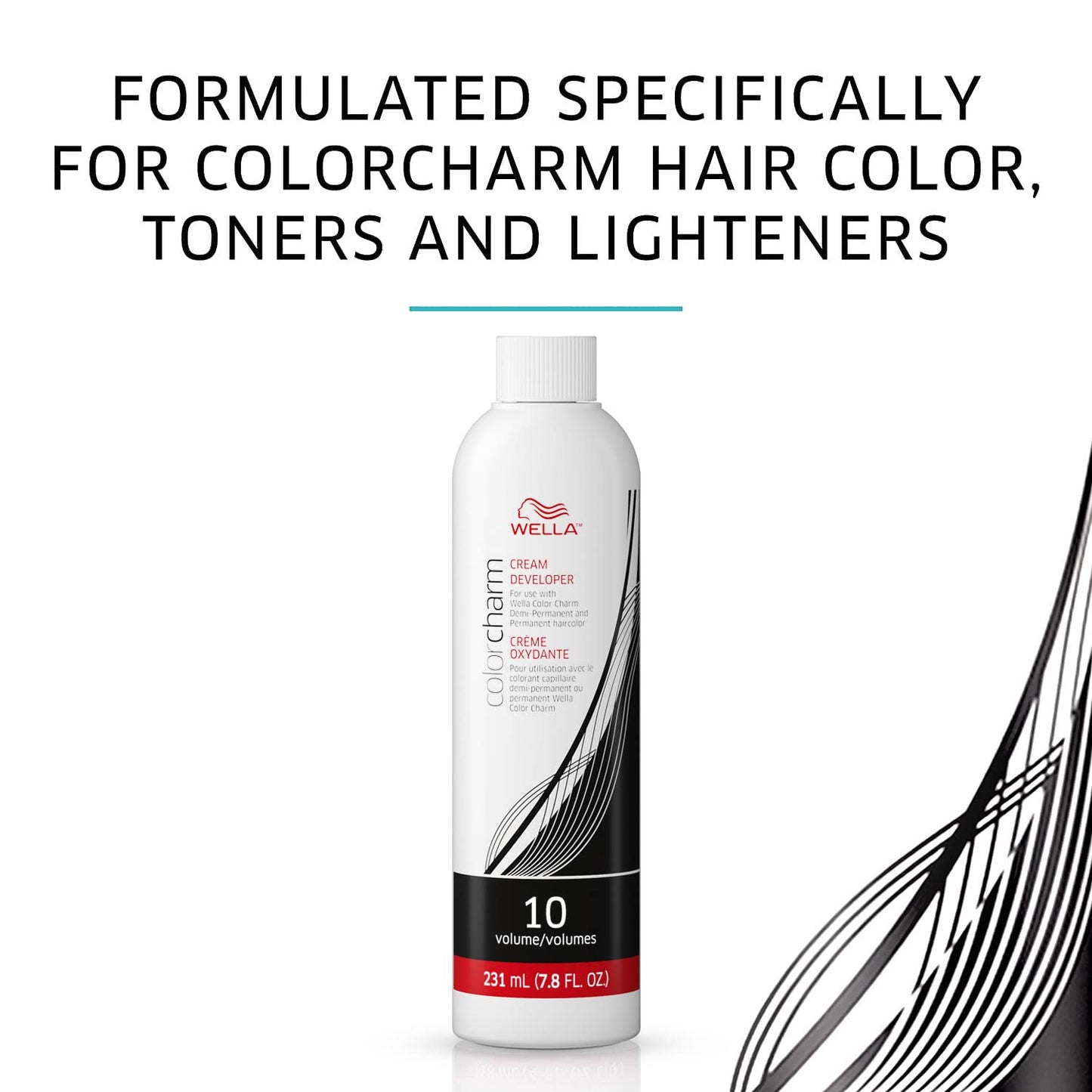 White Smoke WELLA colorcharm 10 Vol Cream Developer, for Optimal Gray Blending and Rich, Multi-Dimensional End Results, 15.4 oz + WELLA colorcharm Powder Hair Lightener, Up to 7 levels of lift, Dust-free formula