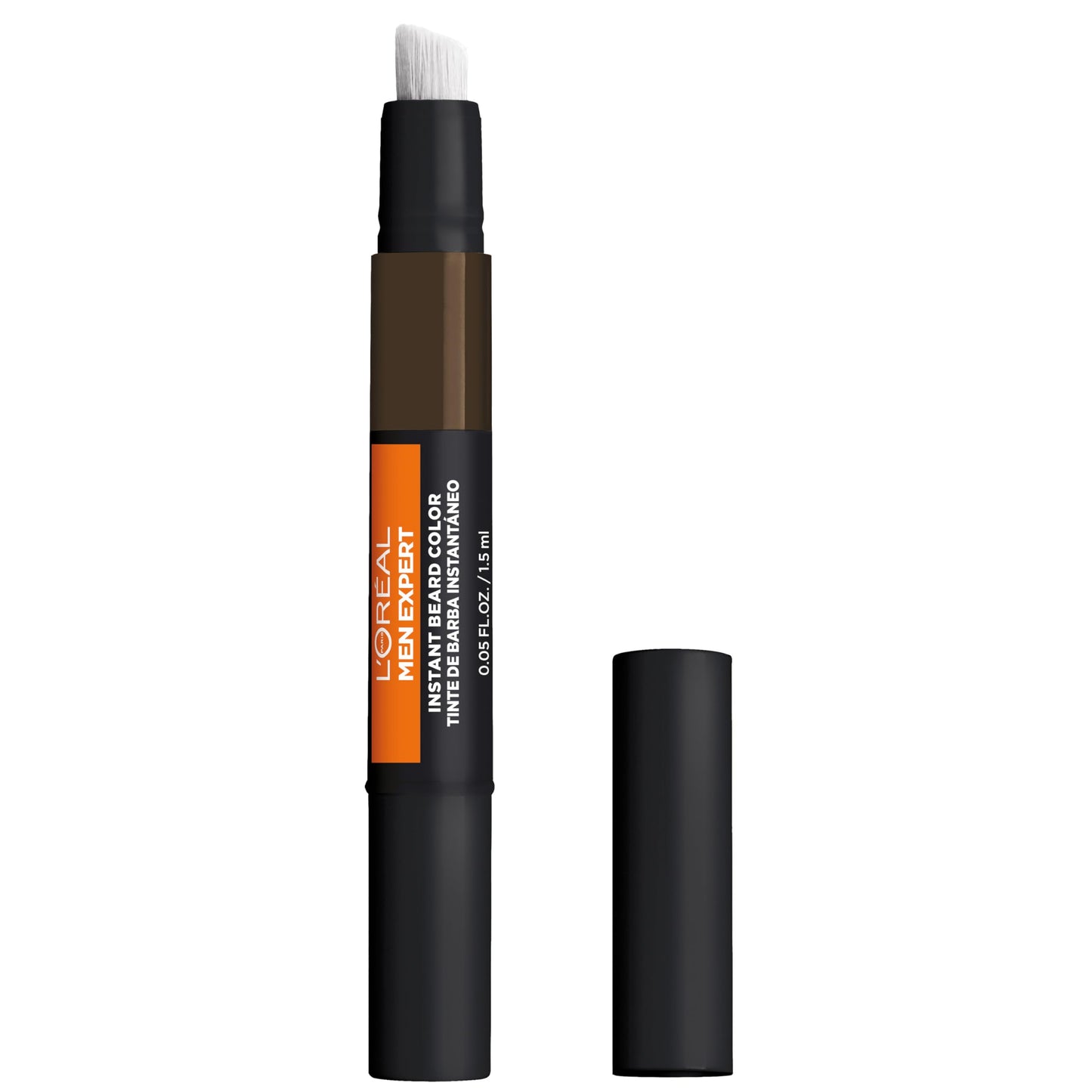 White Smoke L’Oreal Paris Men Expert Instant Temporary Beard Color, Beard Filler for a Natural and Fuller-Looking Beard, 05 Light Medium Brown, 0.05 Fl Oz