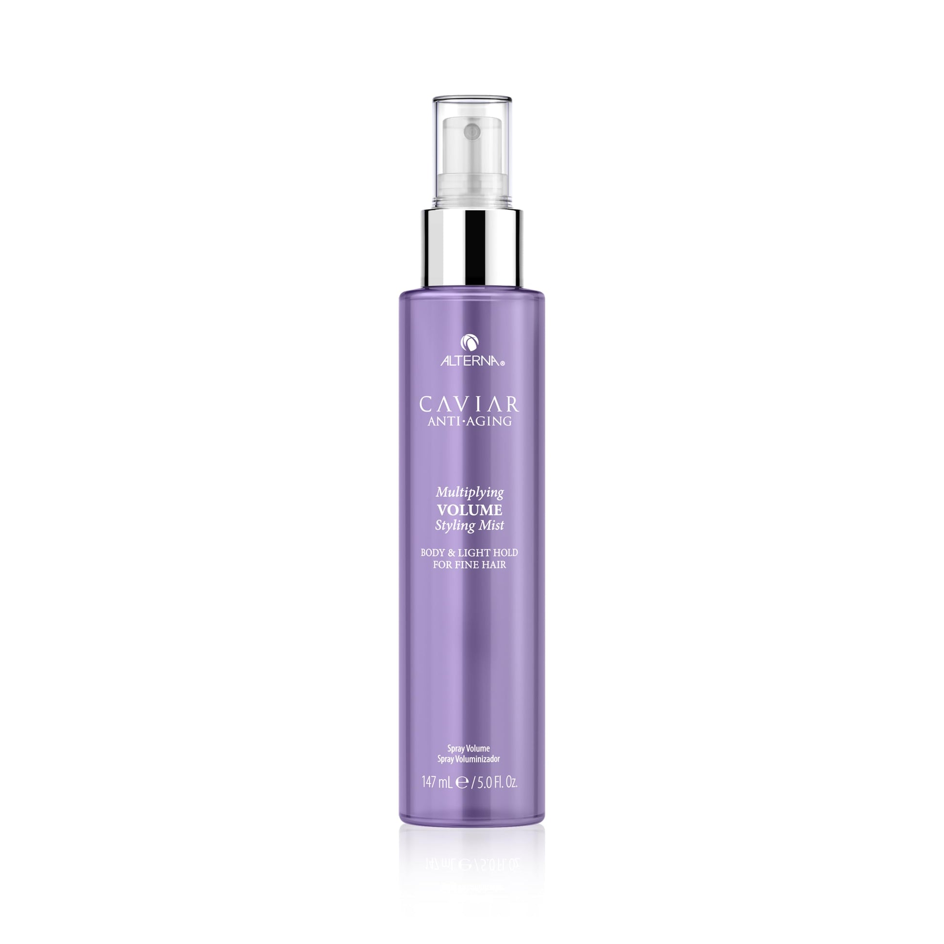 Dark Gray Alterna Haircare CAVIAR Anti-Aging Multiplying Volume Styling Mist, 5 Fl Oz | For Fine, Thin Hair | Light Hold | Create Instant Volume and Thickness | Sulfate Free