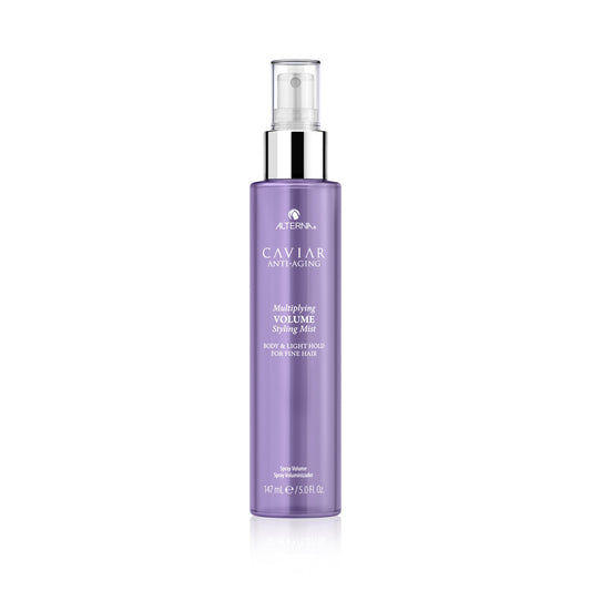 Dark Gray Alterna Haircare CAVIAR Anti-Aging Multiplying Volume Styling Mist, 5 Fl Oz | For Fine, Thin Hair | Light Hold | Create Instant Volume and Thickness | Sulfate Free