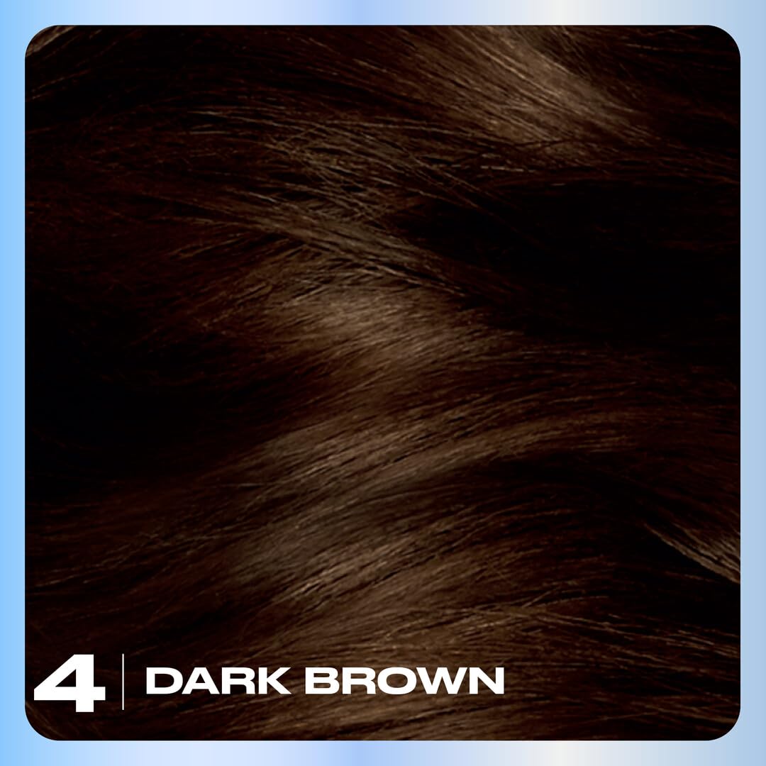 Black Clairol Nice'n Easy Permanent Hair Dye, 4 Dark Brown Hair Color, Pack of 3