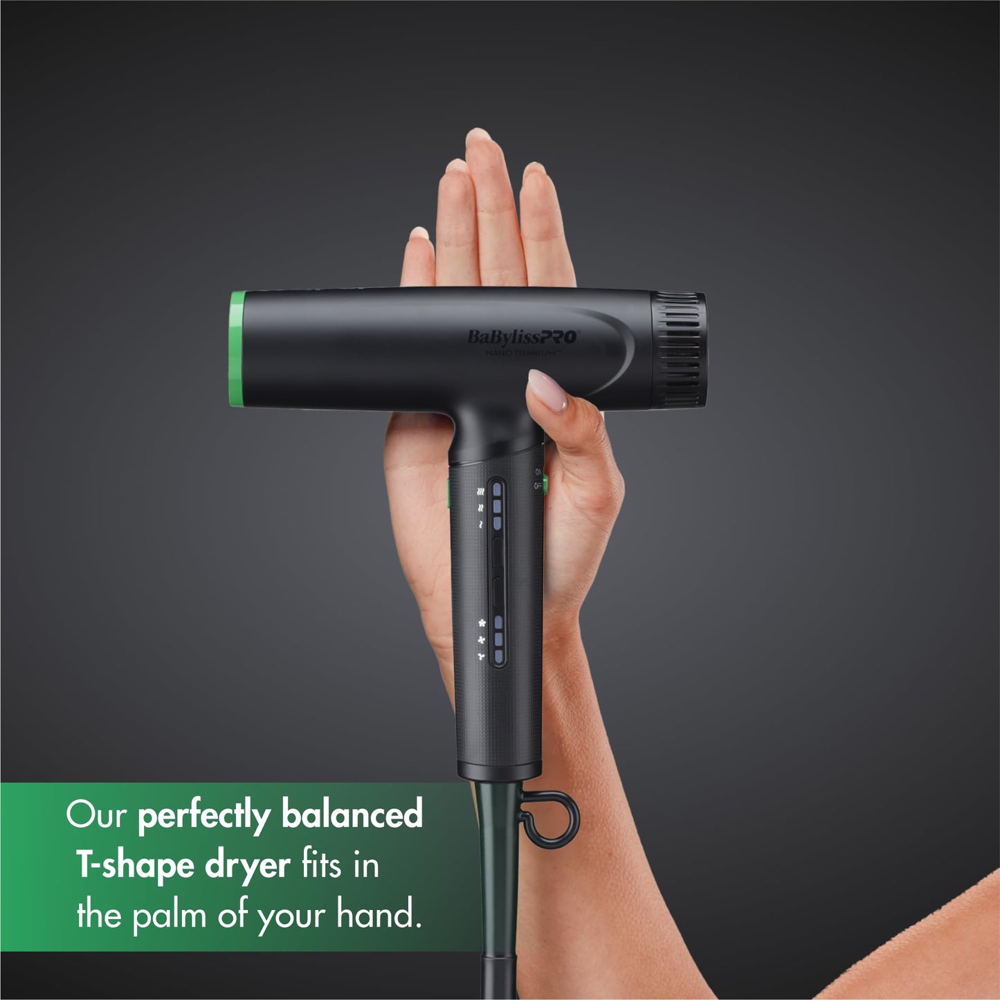 Dark Slate Gray BaBylissPRO Nano Titanium Limited Edition Professional Nano Light Ionic Hair Dryer (Tomb45 Collection)