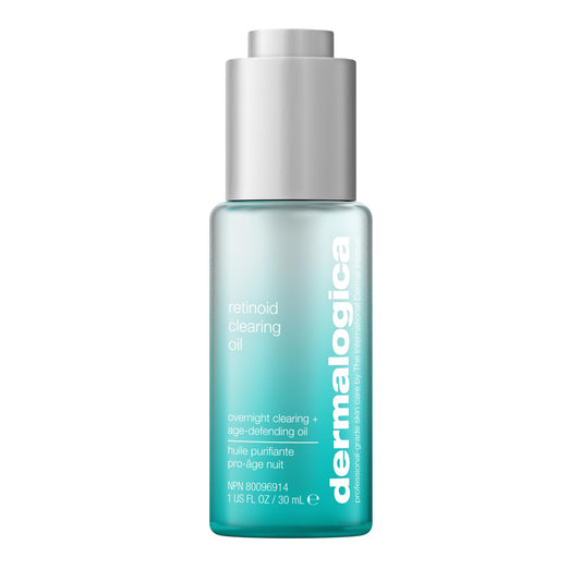 Dark Gray Dermalogica Retinol Clearing Oil Face Serum with Salicylic Acid - Anti-Aging Acne Treatment That Delivers Clearer, Vibrant Skin by Morning, (1 Fl Oz)