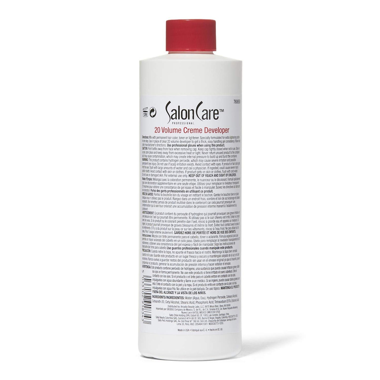 White Smoke Salon Care 20 Volume Creme Developer, Uniform Lift, Easy to Handle Cream Consistency, Stabilized Formula, 16 Ounce