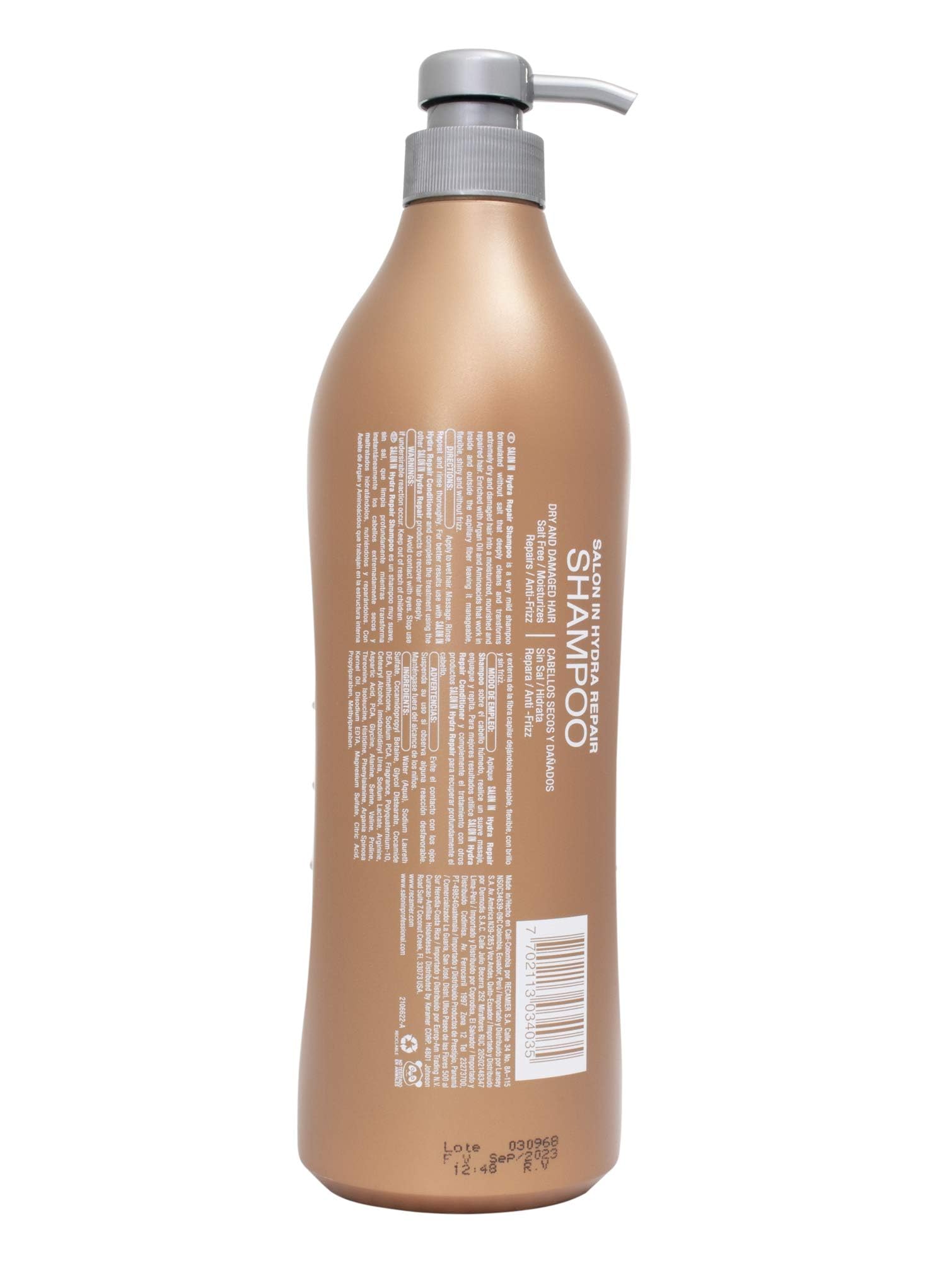 White Smoke Recamier Professional Salon In +Pro Hydra Repair Hair 3 pack kit - Shampoo 33.8oz + Conditioner 33.8oz + Deep Treatment Mask 10.58oz