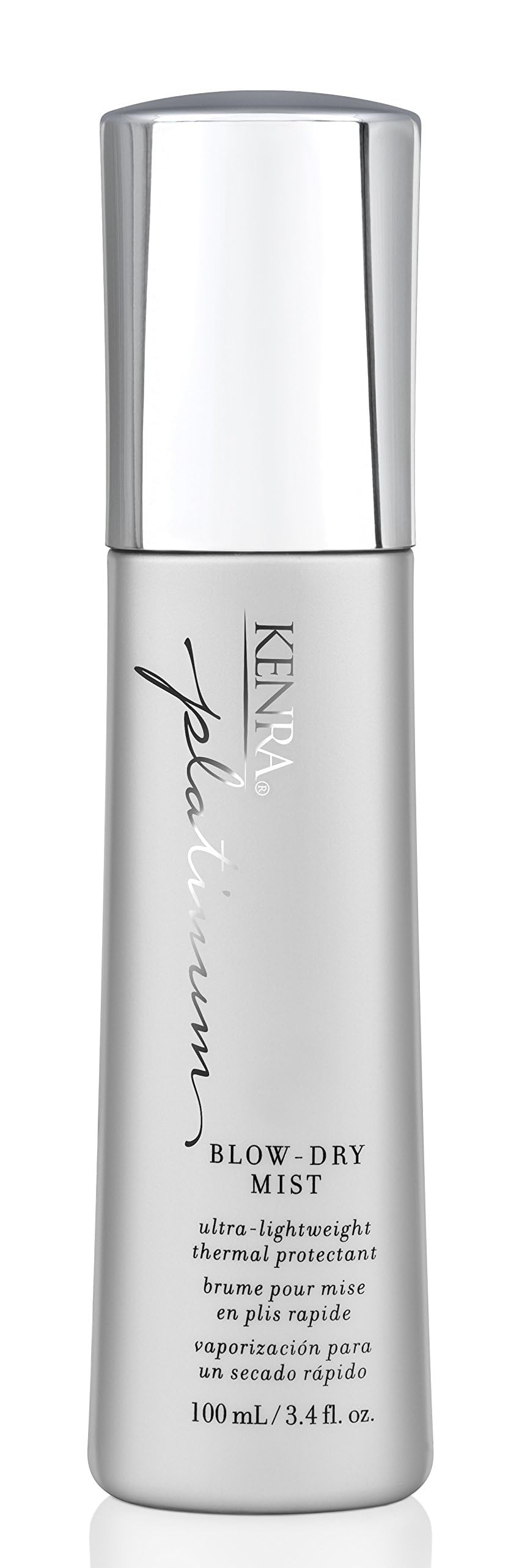 Light Gray Kenra Platinum Blow-Dry Mist | Ultra-Lightweight Thermal Protectant | Detangles, Smooths, & Softens | Eliminates Frizz & Resists Humidity | Fine To Medium Hair | 3.4 fl. oz