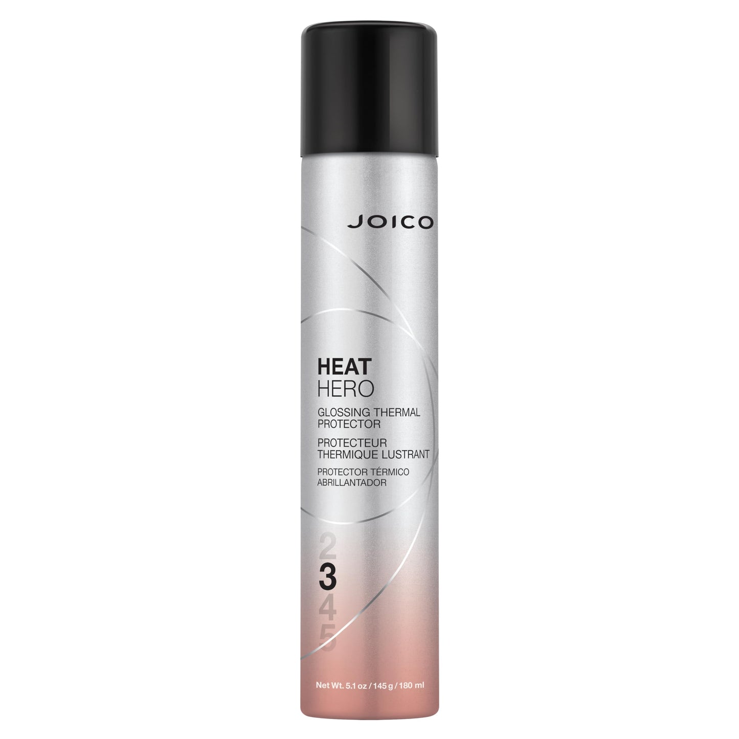 Gray Joico Heat Hero Glossing Thermal Protector | For Most Hair Types | Thermal Heat & Humidity Protection | Reduce Split Ends | Boost Shine | Paraben & Sulfate Free | 145g | 5.1 oz