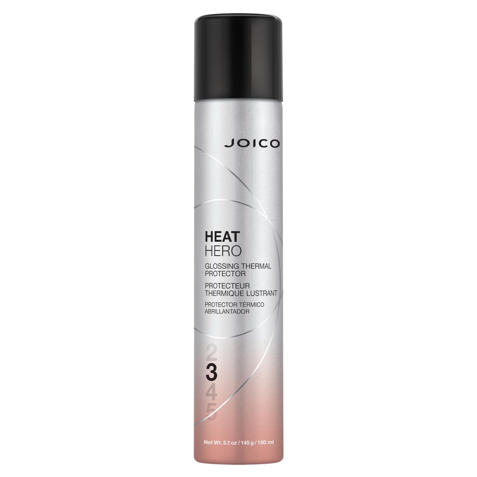 Gray Joico Heat Hero Glossing Thermal Protector | For Most Hair Types | Thermal Heat & Humidity Protection | Reduce Split Ends | Boost Shine | Paraben & Sulfate Free | 145g | 5.1 oz