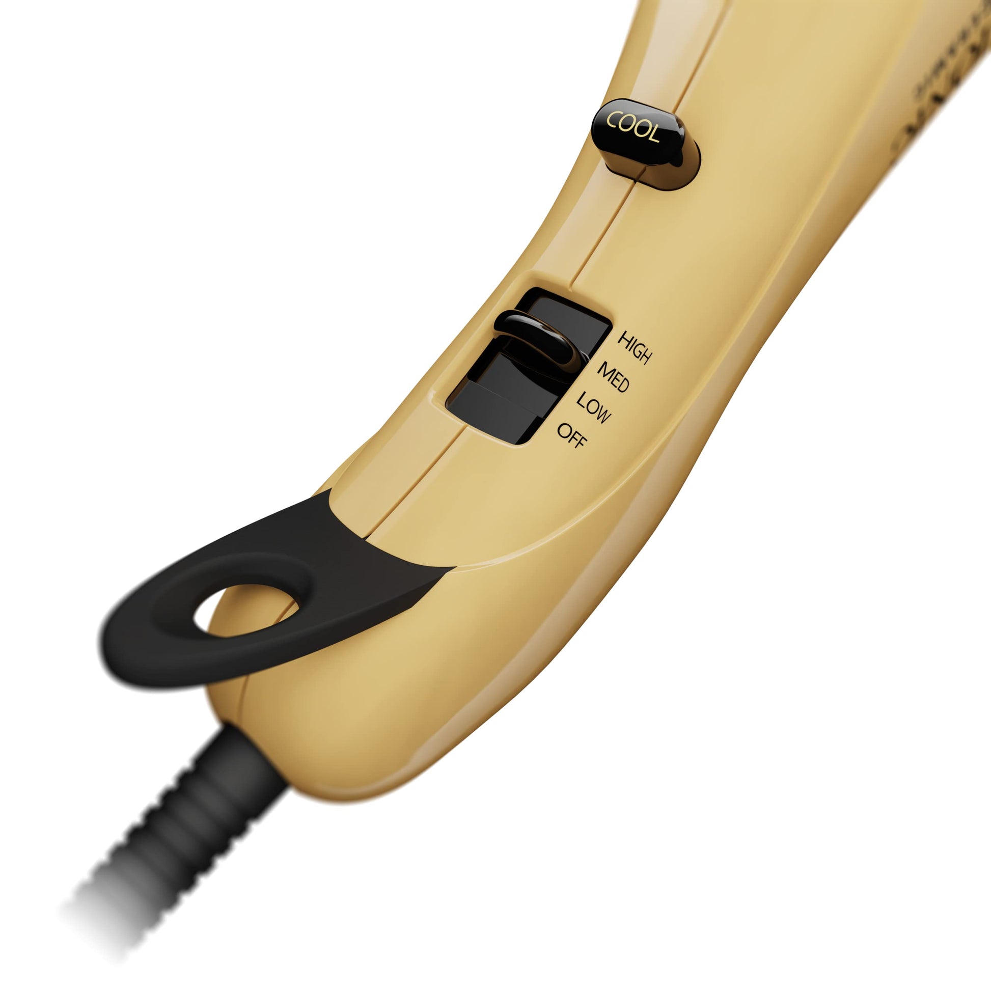 White Smoke Andis 82125 1875-Watt Tourmaline Ceramic Ionic Styling Hair Dryer, Styling Hair Dryer with Ionic Frizz-Free Technology, No Heat Damage, Lightweight Hairdryer for Normal & Curly Hair - Gold