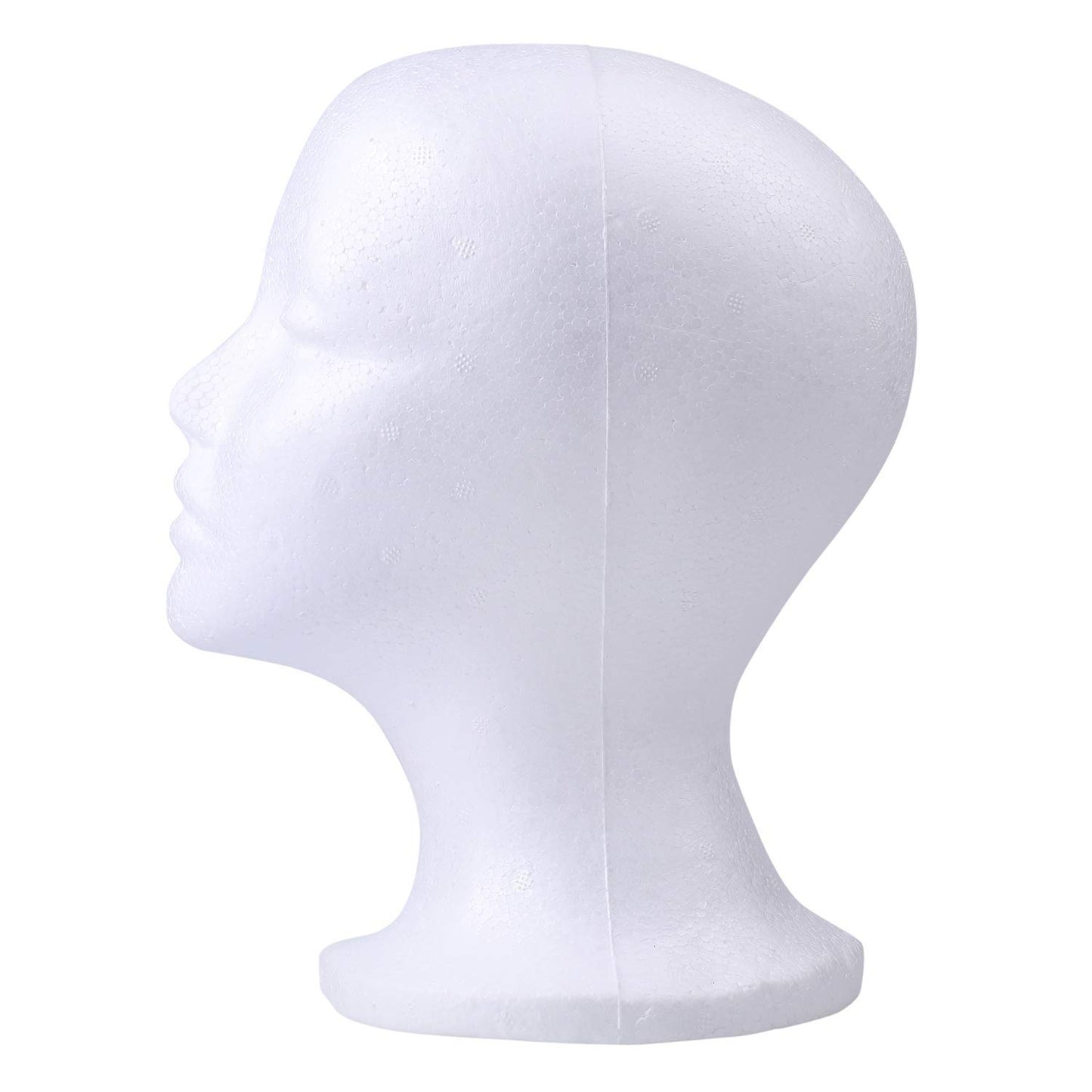 White Smoke Foraineam 3 Pieces Foam Mannequin Head Wig Head, Female Mannequin Wig Display Stand Holder, Cosmetics Model Head White Foam Heads for Glasses Mask Hat Headband Hairpieces and More
