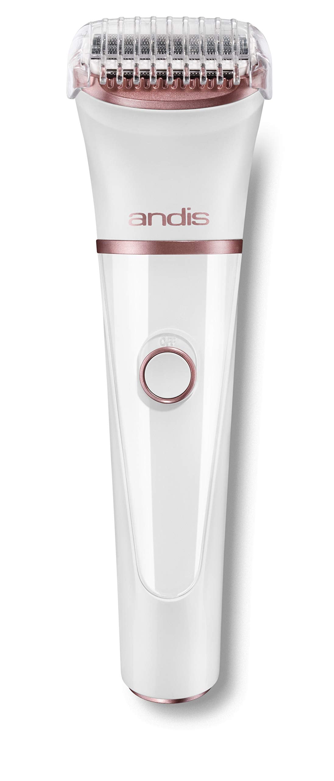 White Smoke Andis 31015 Close Curves Electric Shaver for Women - Perfect for Legs, Bikini Area & Underarms Hair Removal - Rechargeable Cordless Wet & Dry Shaver, Lightweight - 6 Piece Kit