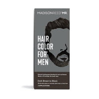White Smoke Madison Reed Mr. Hair Color for Men, Dark Brown to Black Demi-Permanent Hair Dye, Reduces Grays in 15 Minutes For Hair & Beard, Nourishing & Strengthening, Keratin & Argan Oil, 2 Applications