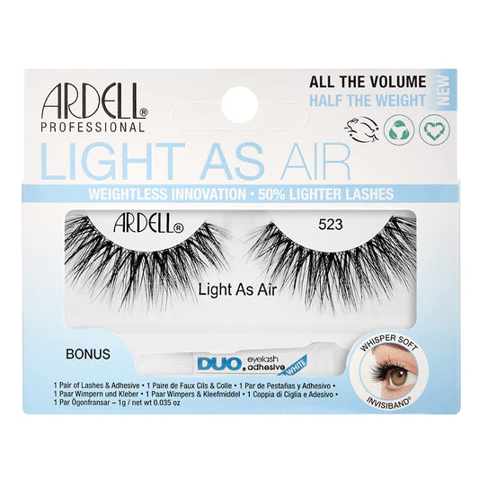 Lavender Ardell Light As Air False Eyelashes 523 - Ultra Lightweight, Natural Look Lashes, Includes DUO Eyelash Adhesive