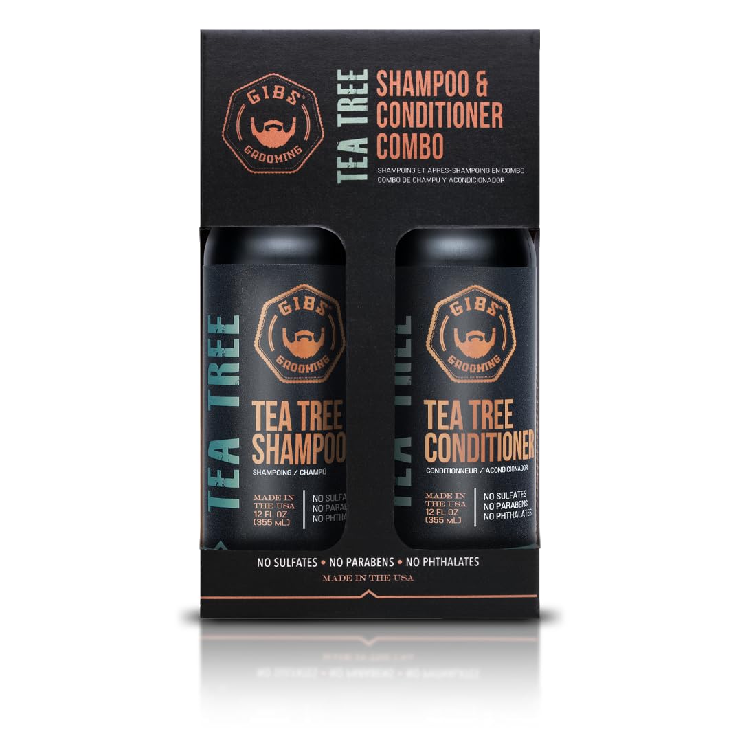 Black Gibs Grooming Tea Tree Shampoo and Conditioner Combo Box