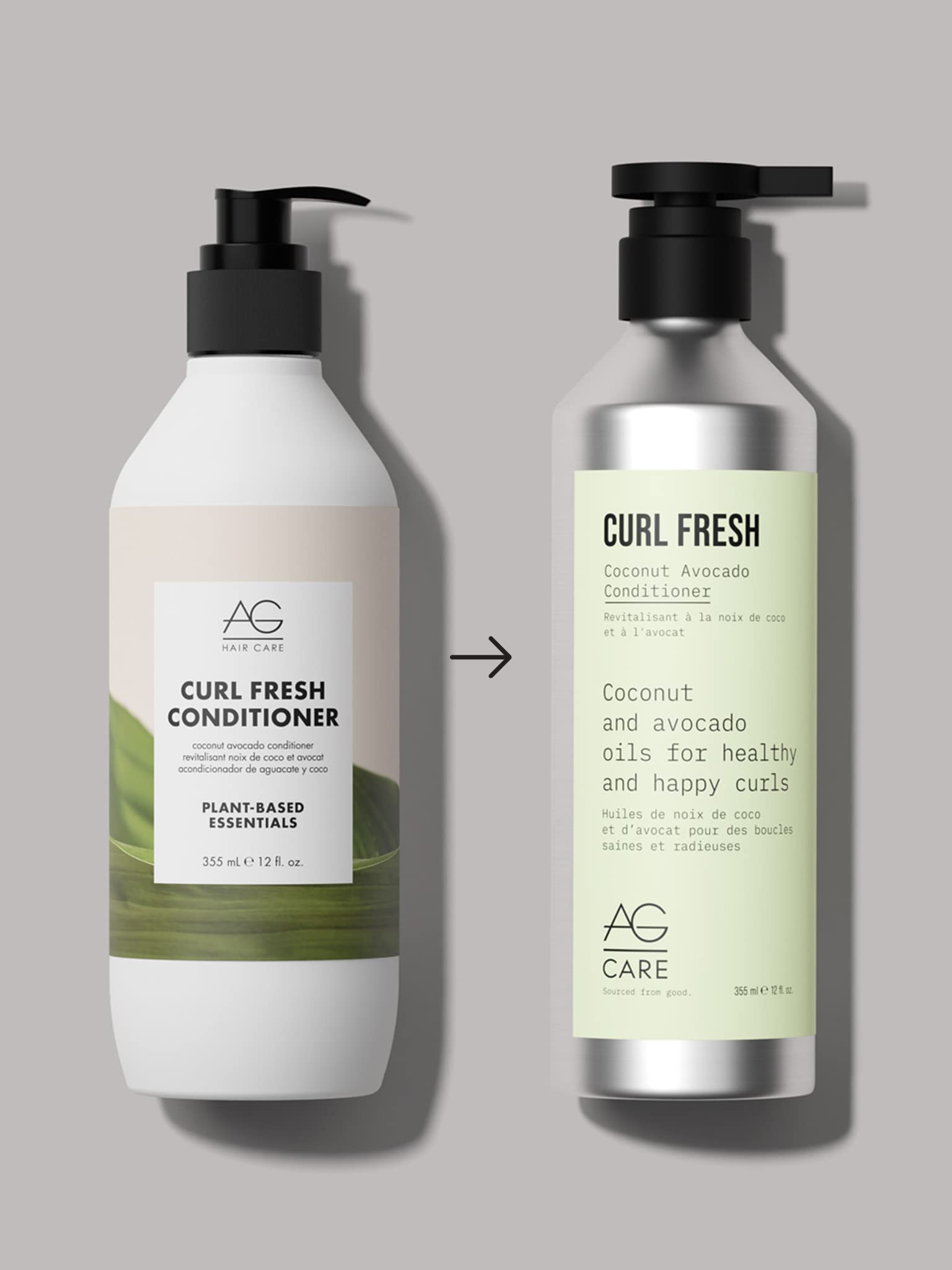 Gray AG Care CURL FRESH conditioner coconut avocado conditioner