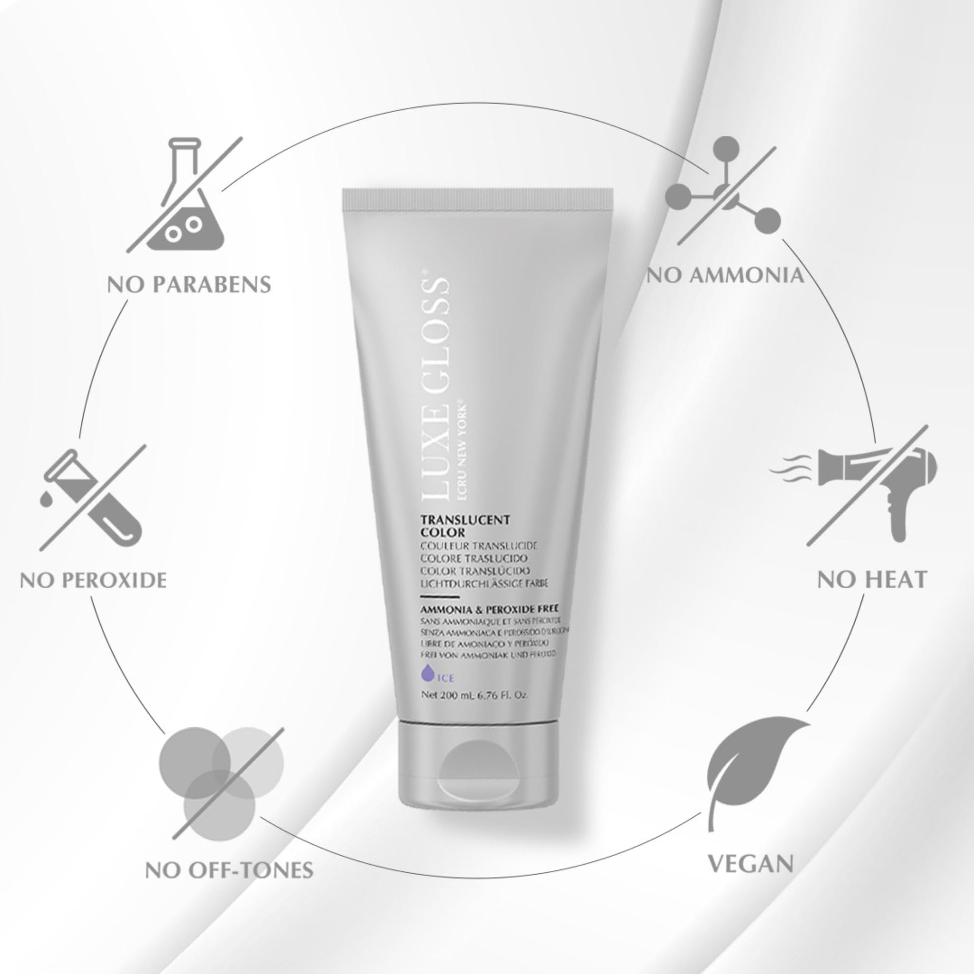 White Smoke ECRU New York LUXE GLOSS Hair Gloss for Enhanced Color and Glass-Like Shine, Ginger