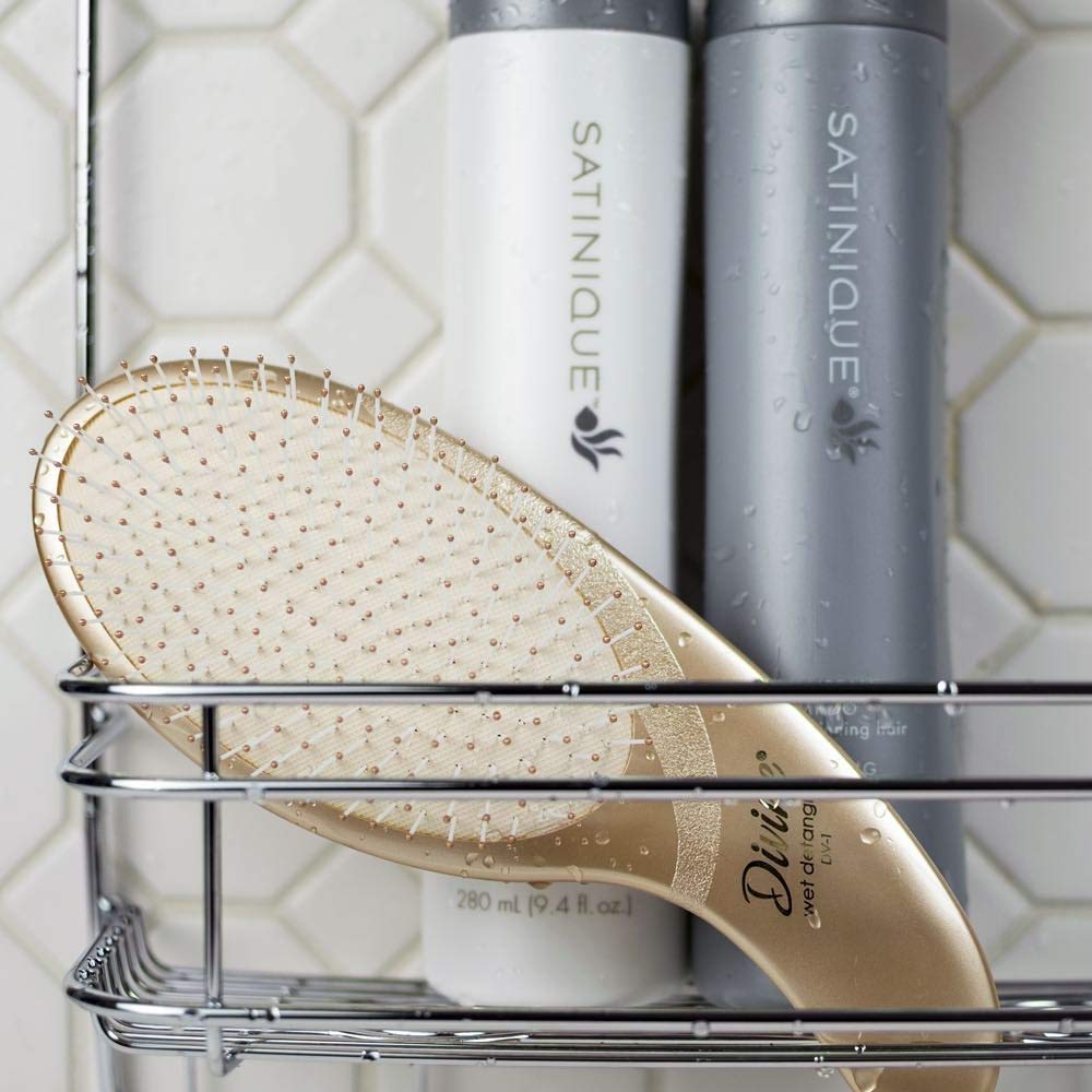 Light Gray Olivia Garden Divine Paddle Brush for Women and Men - Professional Hair Brush for Thick and Fine Hair - Ideal for Straight, Wavy, and Curly Hair - Ergonomic Design