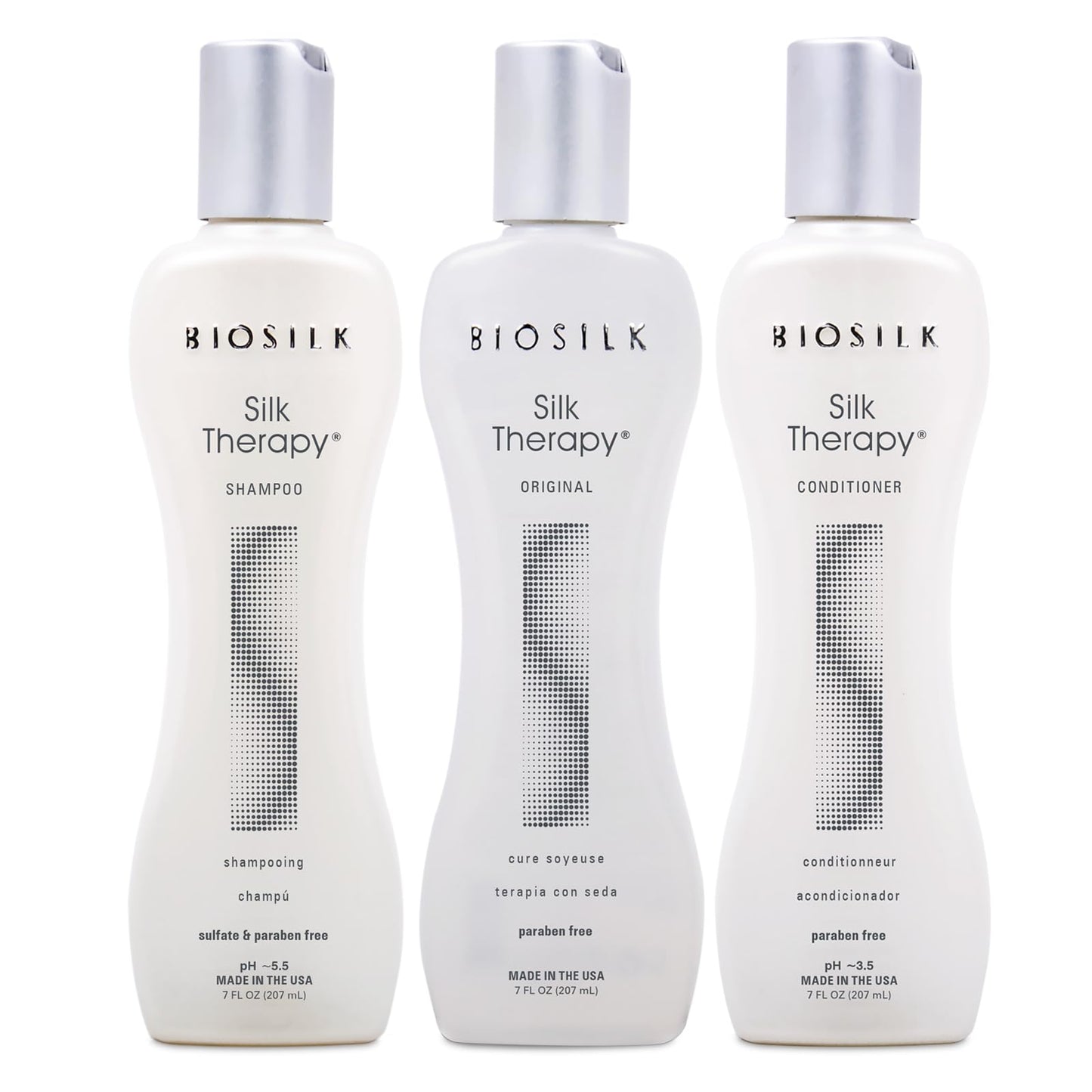 White Smoke BioSilk Revive Your Locks Kit. Original Silk Therapy 7oz, Silk Therapy Shampoo 7oz, and Silk Therapy Conditioner 7oz (kit Contains 3 Products), 7 fluid_ounces