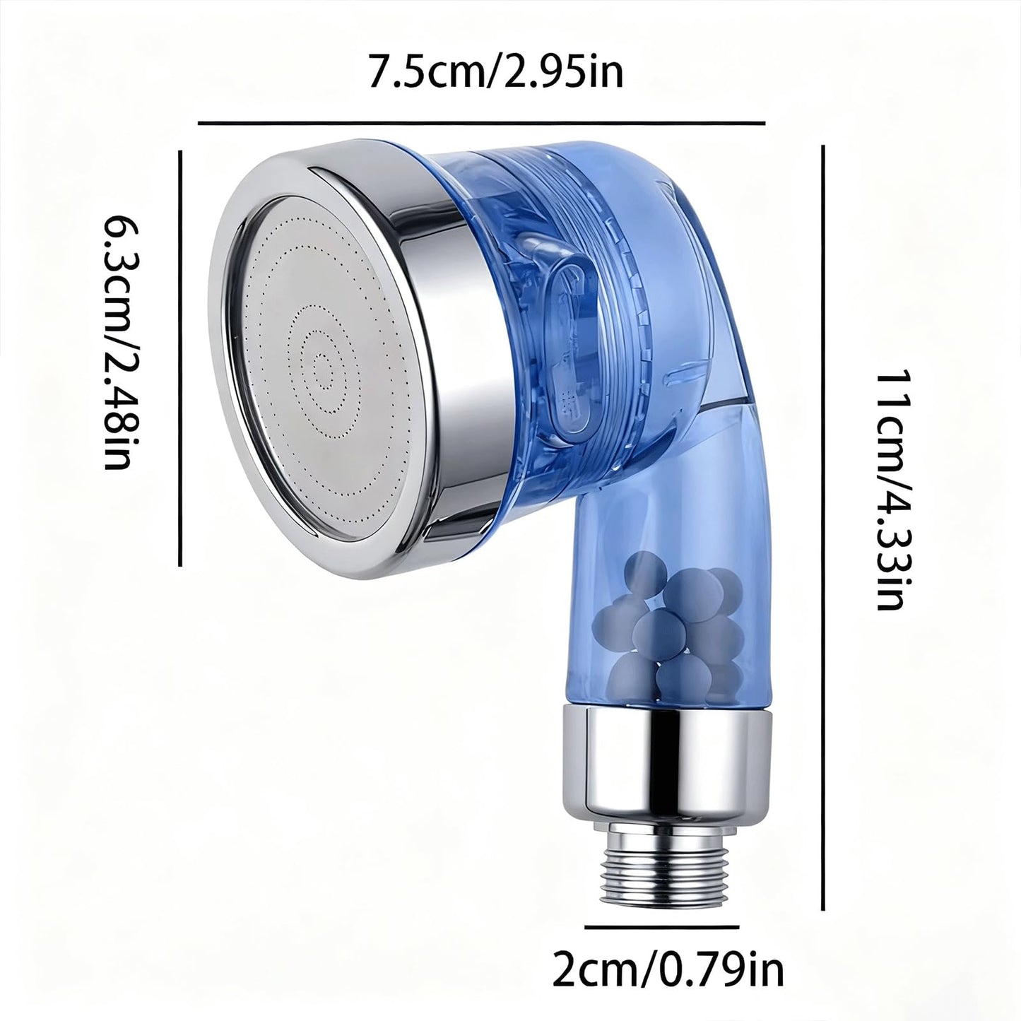 White Smoke Qusmeiyici Blue Shampoo Bowl Sprayer Head with Filter, Sink Faucet Sprayer Attachment Salon Shampoo Bowl Spray Head Pedicure Chair Shower Head for Portable Salon Sink, 3 Sprayer Modes & High Pressure