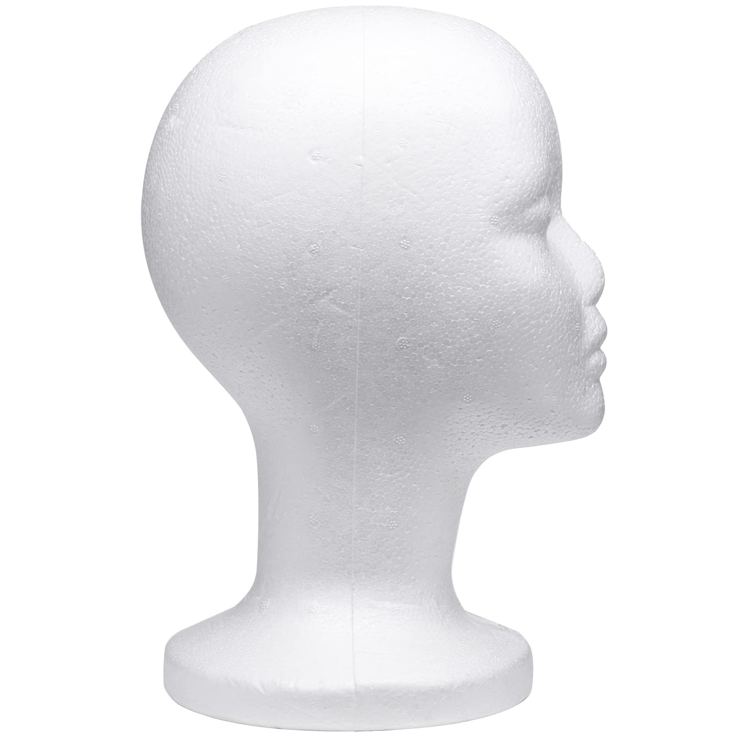 White Smoke Foraineam 3 Pack 12 Inch Foam Head Female Foam Wig Head Mannequin Manikin Cosmetics Model Display Holder Hats Glasses Hairpieces Stand
